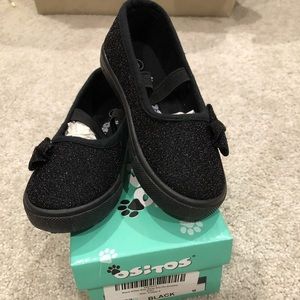Brand new Toddler Black glitter slip on shoes